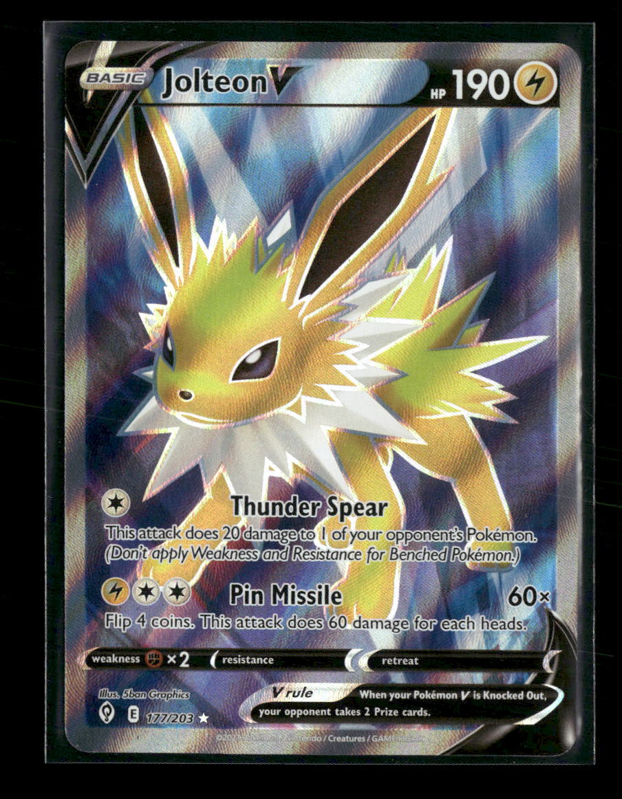 SWSH07: Evolving Skies Jolteon V (Full Art) #177/203