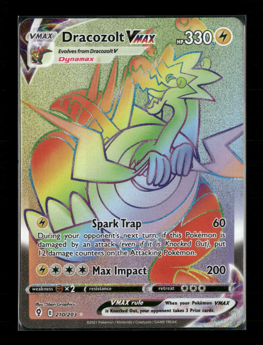SWSH07: Evolving Skies Dracozolt VMAX (Secret) #210/203