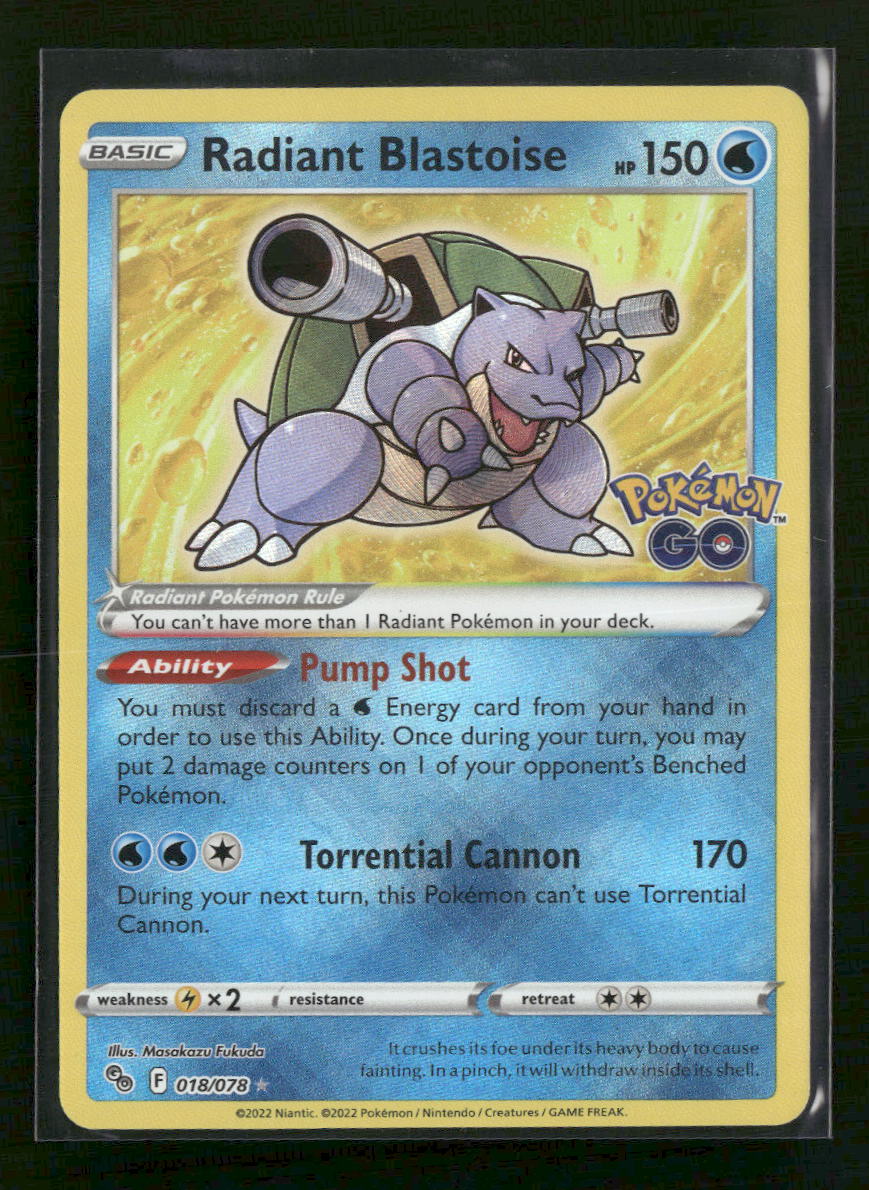 Pokemon GO Radiant Blastoise #018/078