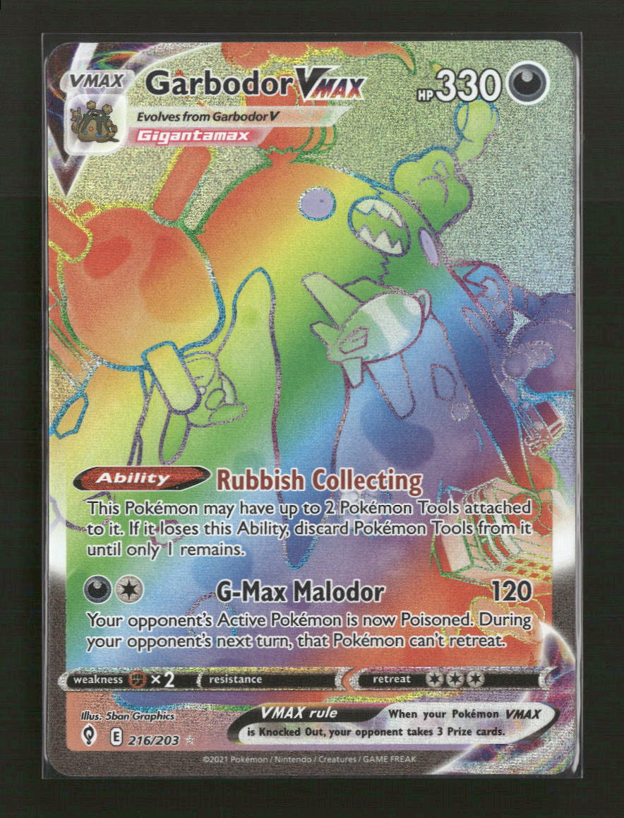 SWSH07: Evolving Skies Garbodor VMAX (Secret) #216/203
