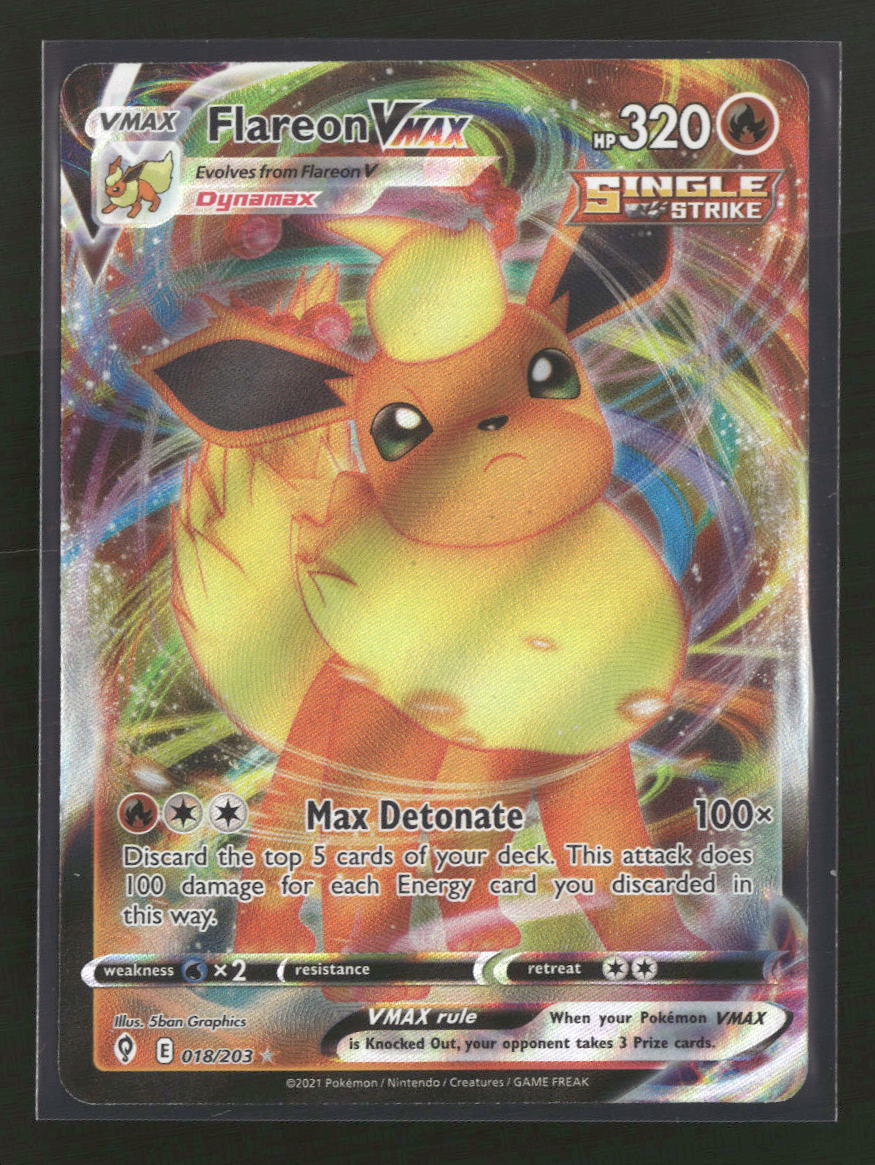 SWSH07: Evolving Skies Flareon VMAX #018/203