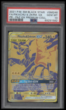 2021 Pokemon Sm BSP Pr-P&Z Gx Premium Coll. Fa/Pikachu & Zkrm. Gx 10 PSA #SM248