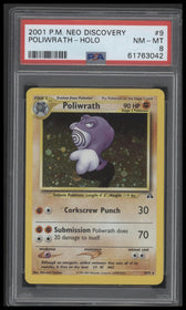 2001 Pokemon Neo Discovery Poliwrath-Holo 8 PSA #9