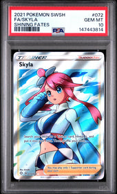 2021 Pokemon Sword & Shield Shining Fates Shining Fates Fa/Skyla 10 PSA #072