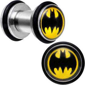 4G Stainless Steel Barbell Illusion Batman Mini Ear Plug Set