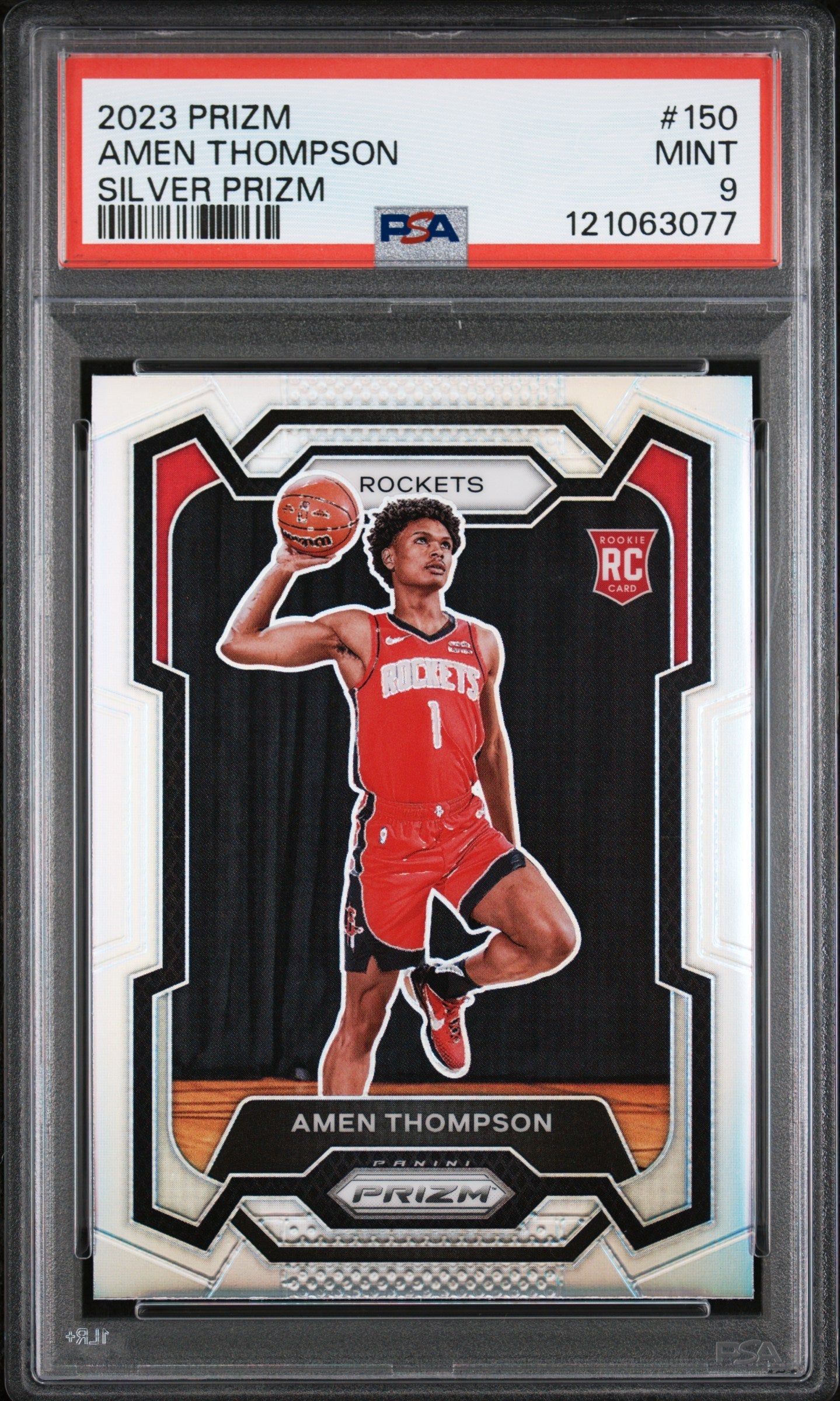 2023 Panini Prizm Silver Prizm Amen Thompson 9 PSA #150