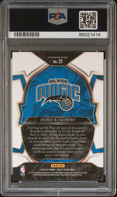 2022 Panini Select Blue Paolo Banchero 10 PSA #72