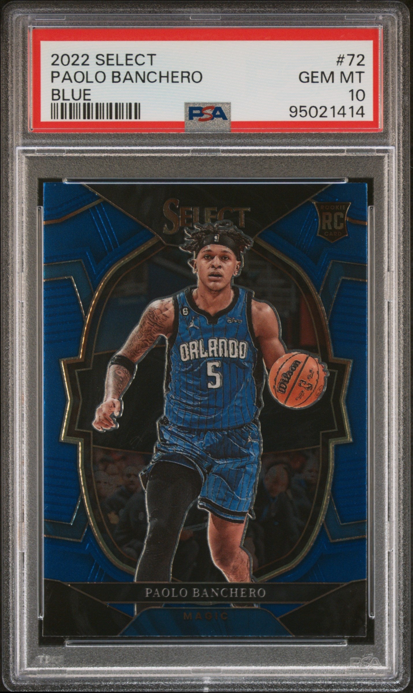 2022 Panini Select Blue Paolo Banchero 10 PSA #72