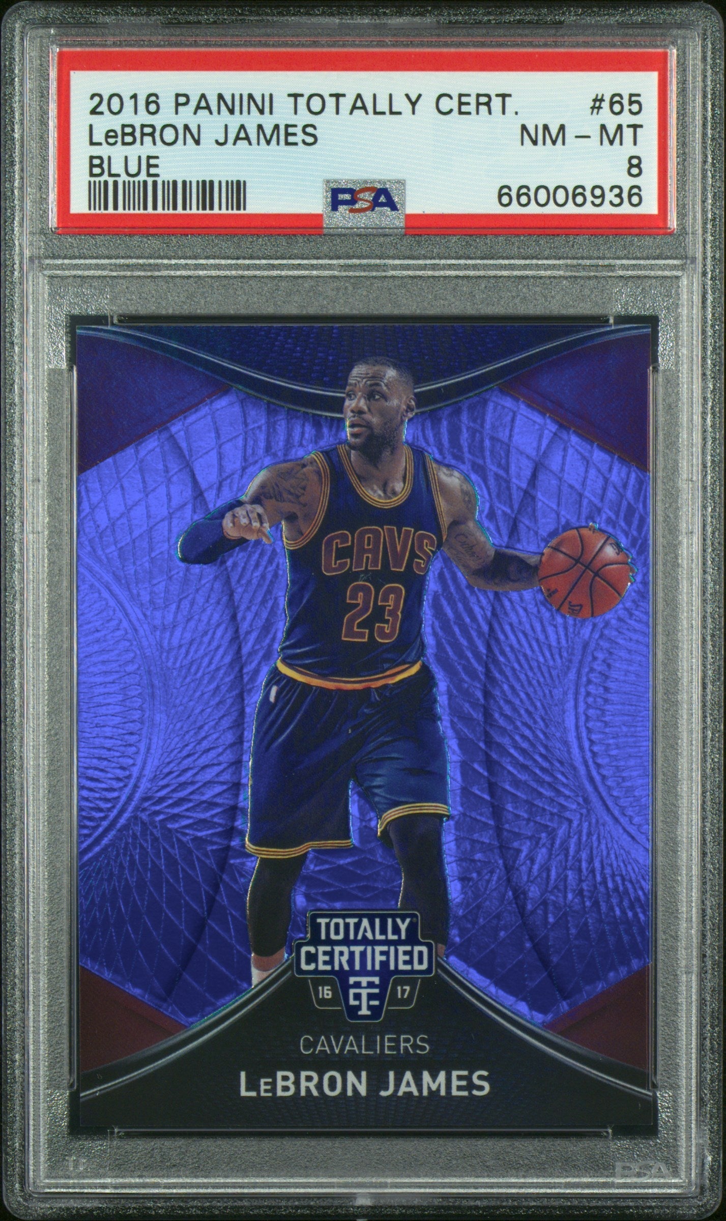 2016 Panini Totally Certified Blue Lebron James 8 PSA #65