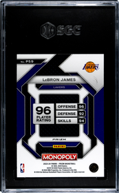 2023-24 Panini Prizm Monopoly All-Star Silver Prizm Lebron James 9.5 SGC #PS9