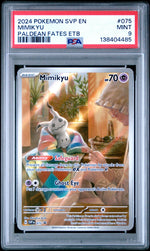 2024 Pokemon Svp En-Sv Black Star Promo Paldean Fates Etb Mimikyu 9 PSA #075
