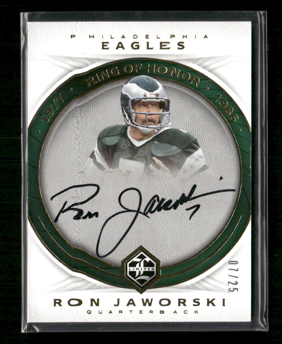 2017 Panini Limited Ring of Honor Autographs Ron Jaworski #/25 Auto #RHA-RJ