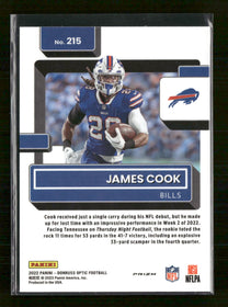 2022 Donruss Optic Purple Shock James Cook Rookie #215