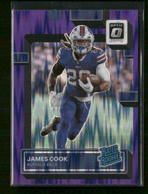 2022 Donruss Optic Purple Shock James Cook Rookie #215