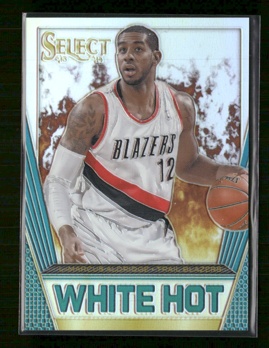 2013-14 Panini Select White Hot Prizms LaMarcus Aldridge #/25 #37