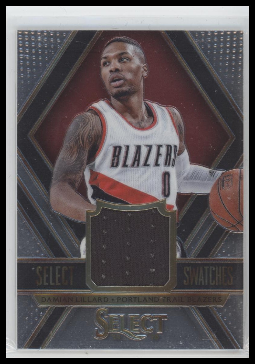 2014-15 Panini Select Swatches Damian Lillard #/75 #52