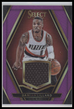 2015-16 Panini Select Select Swatches Purple Prizms Damian Lillard #/99 #32
