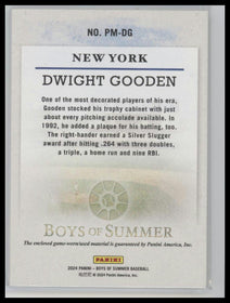 2024 Panini Boys of Summer Pastime Materials Dwight Gooden #/125 #PM-DG