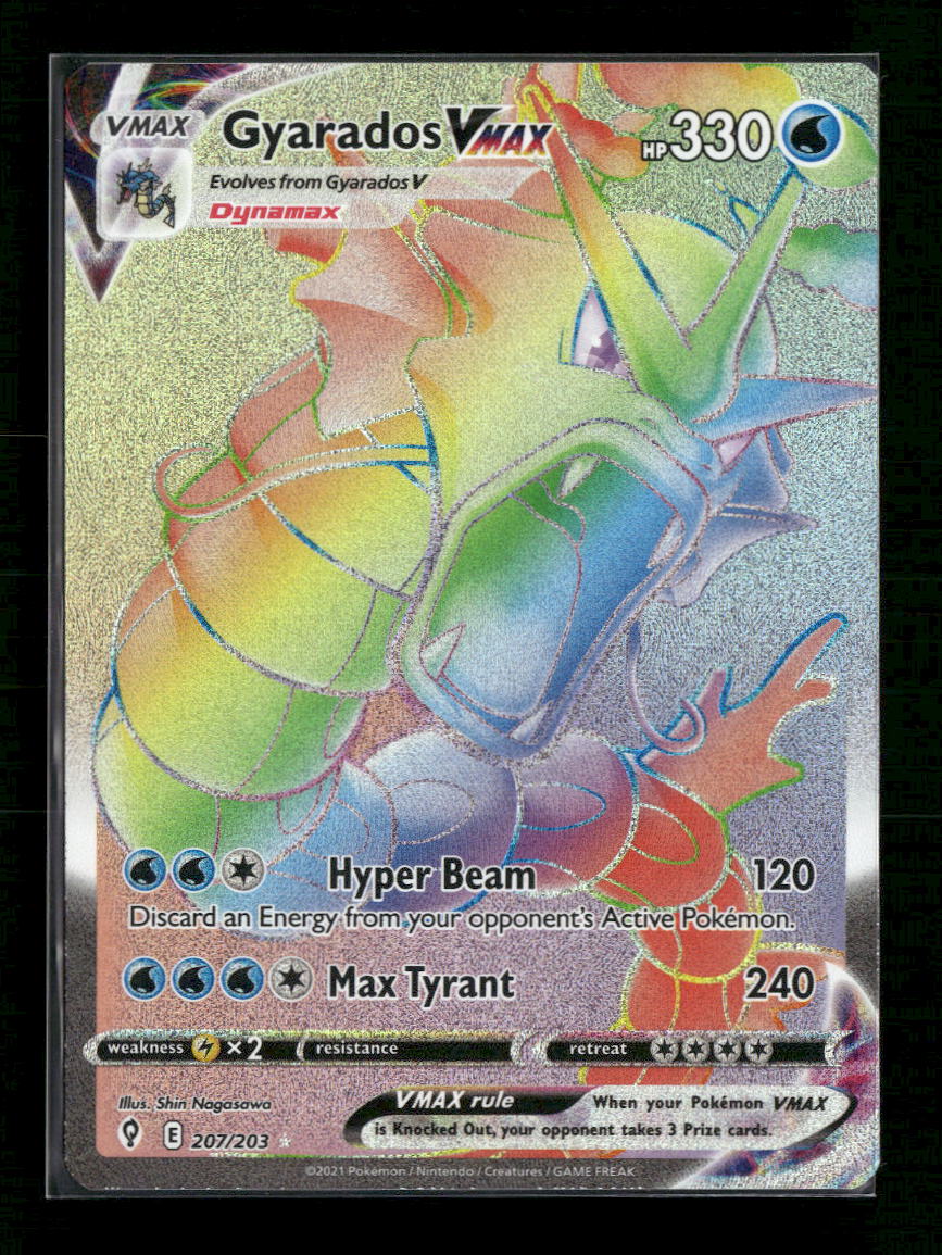 SWSH07: Evolving Skies Gyarados VMAX (Secret) #207/203