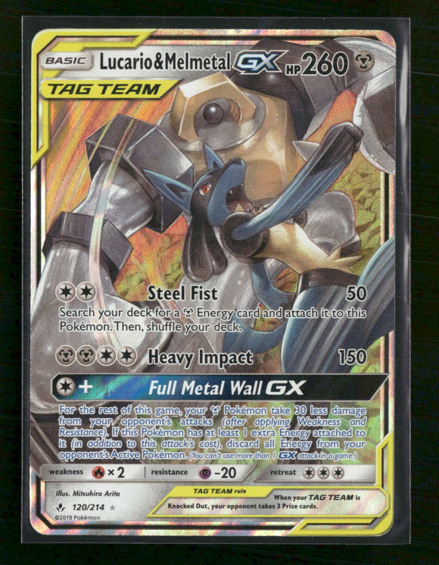 SM - Unbroken Bonds Lucario & Melmetal GX #120/214