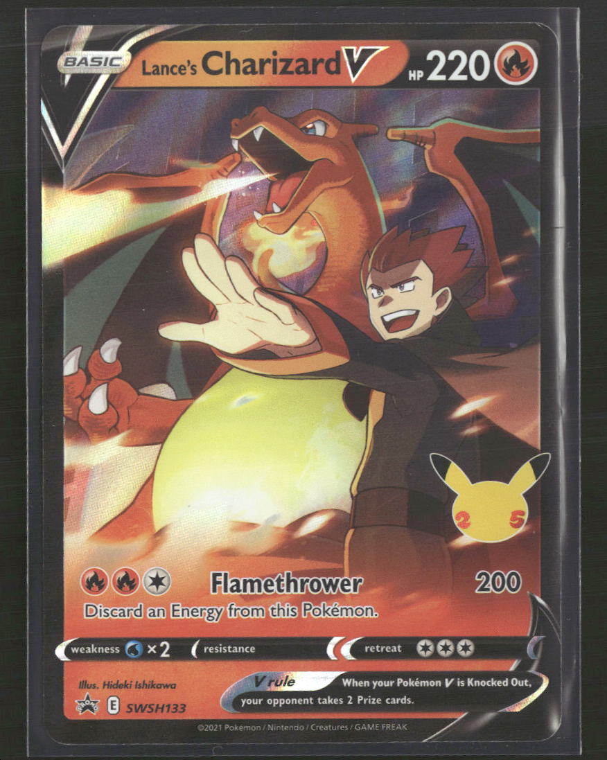 SWSH: Sword & Shield Promo Cards Lance's Charizard V #SWSH133 Damaged