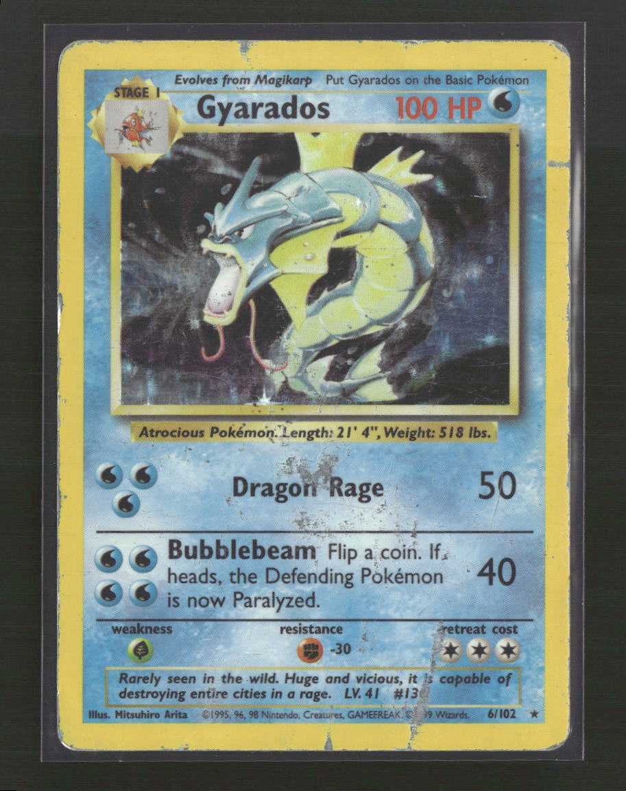 Base Set Gyarados #006/102 Damaged