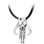 Licensed Steel Star Wars 3D Mandalorian Symbol Pendant Necklace
