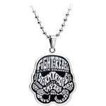 Licensed Steel Star Wars Typography Art Stormtrooper Pendant Necklace