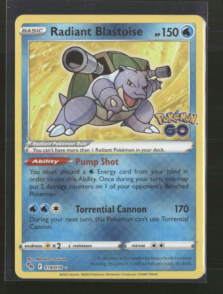 Pokemon GO Radiant Blastoise #018/078