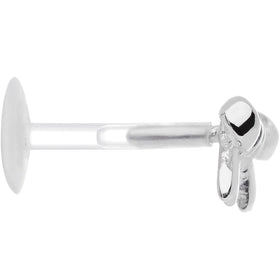 16G 5/16 925 Sterling Silver Ribbon Bow Push In Tragus Earring