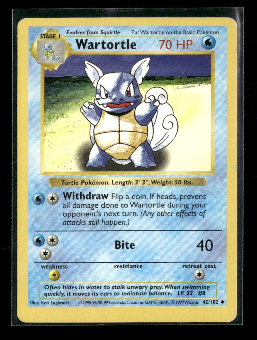 Base Set Wartortle #042/102