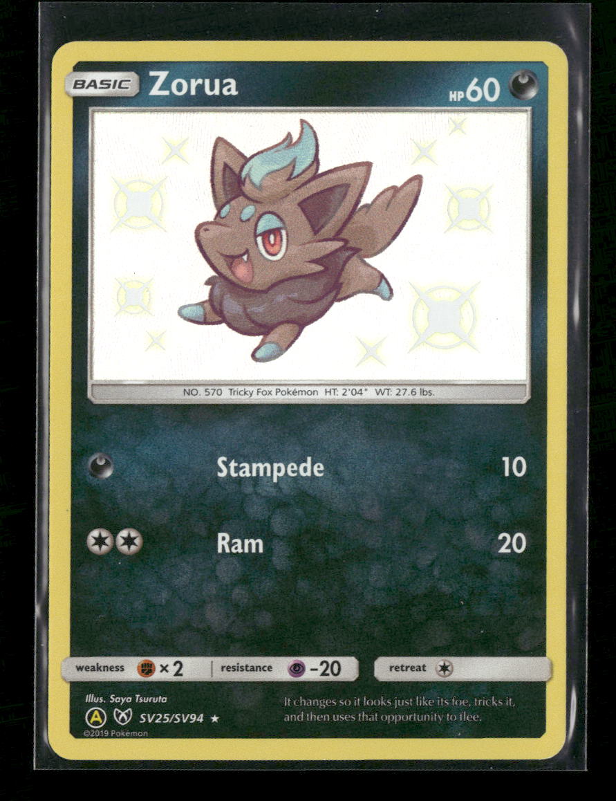 Hidden Fates: Shiny Vault Zorua #SV25/SV94