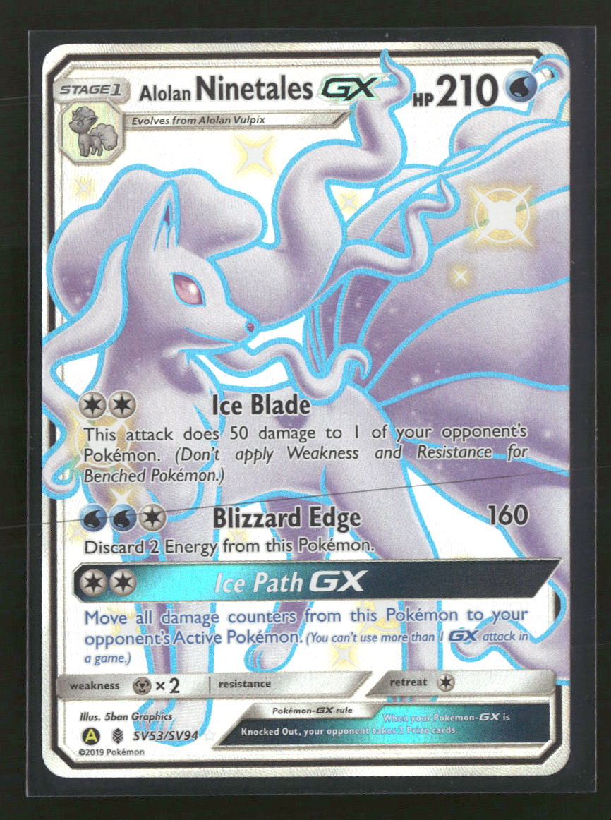 Hidden Fates: Shiny Vault Alolan Ninetales GX #SV53/SV94