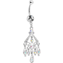 Clear Gem Luminous Kite Chandelier Belly Ring