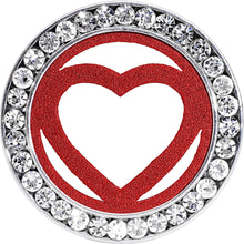 18mm Stainless Steel Clear Gem Red Heart Tunnel Plug