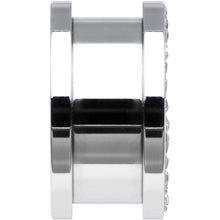 5/8 Stainless Steel Clear Gem Pink Anchor Tunnel Plug