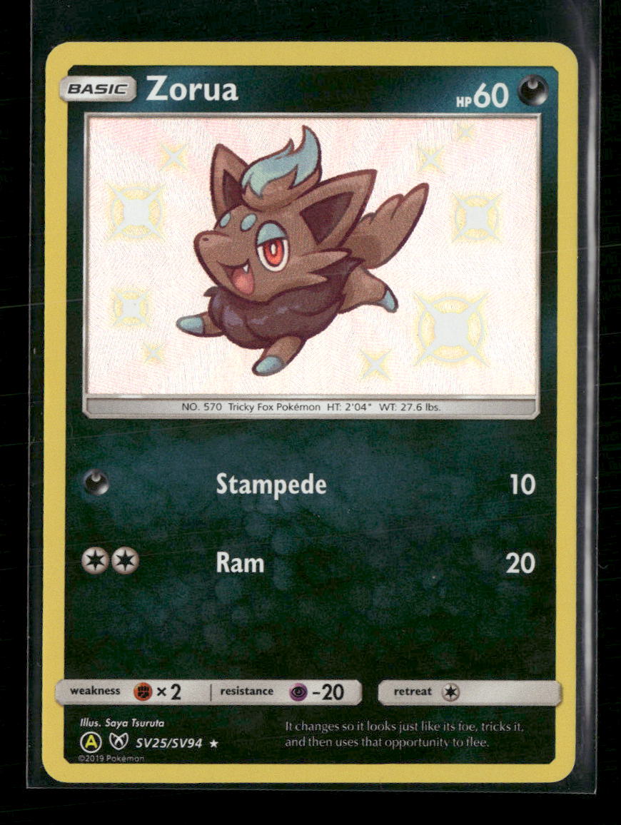 Hidden Fates: Shiny Vault Zorua #SV25/SV94