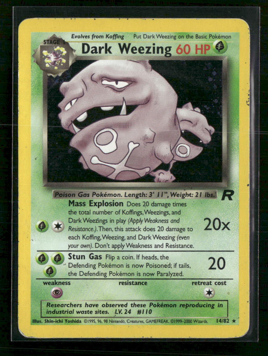 Team Rocket Dark Weezing (14) #14/82 Damaged