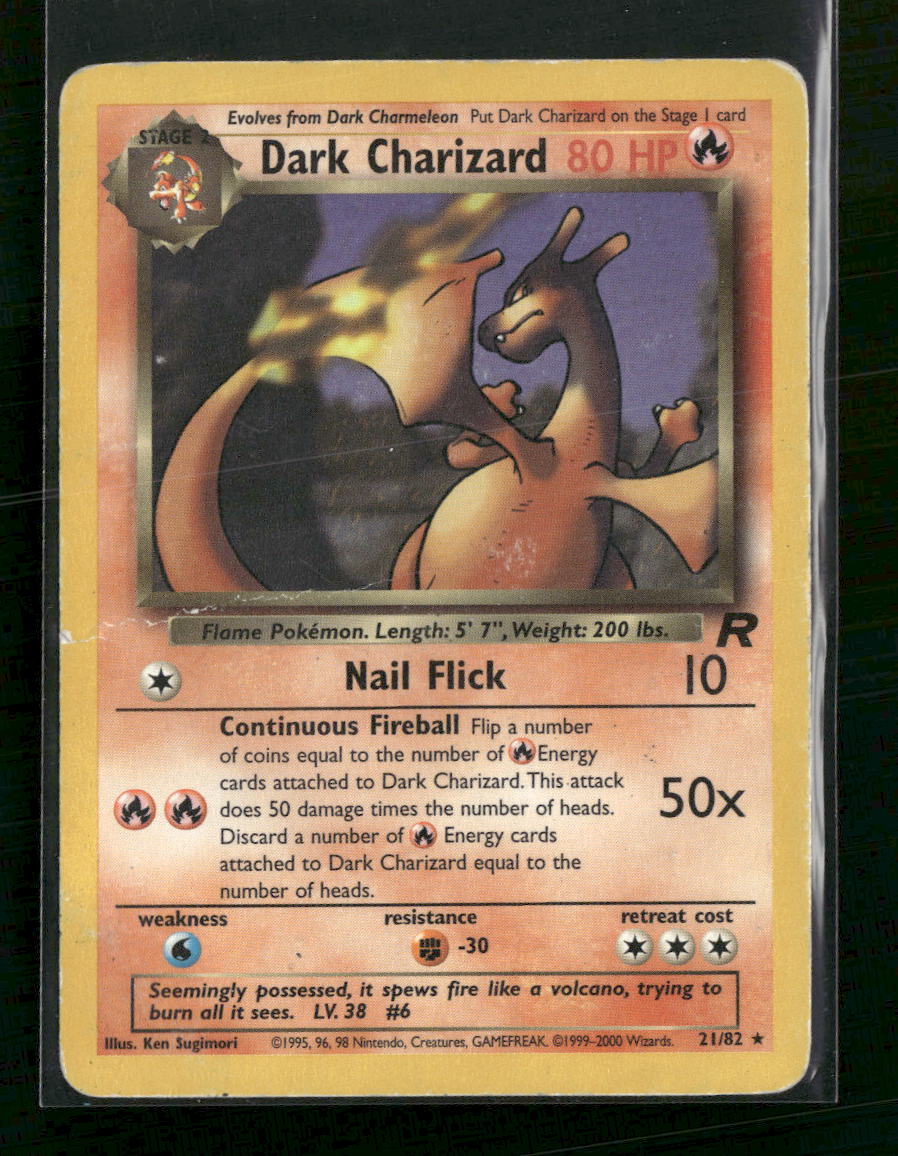 Team Rocket Dark Charizard (21) #21/82 Damaged