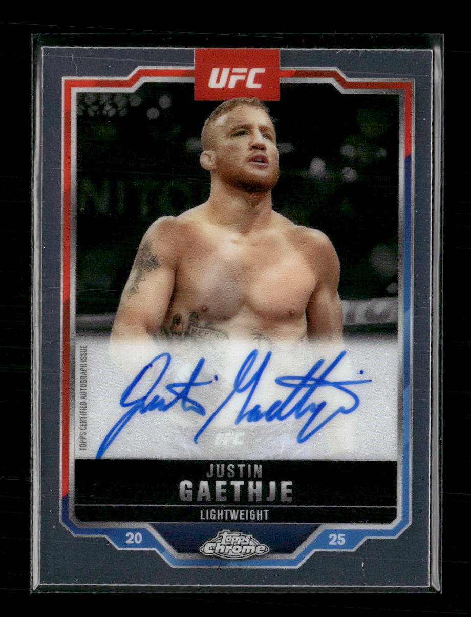 2025 Topps Chrome UFC Chrome Veteran Auto Justin Gaethje #CVA-JG