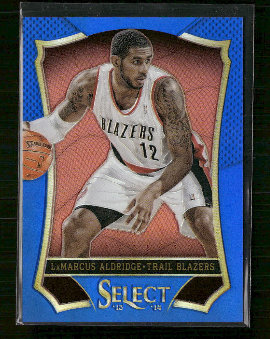 2013-14 Panini Select Prizms Blue LaMarcus Aldridge #/49 #137