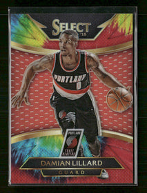 2014-15 Panini Select Prizms Tie Dye Damian Lillard #/25 #271