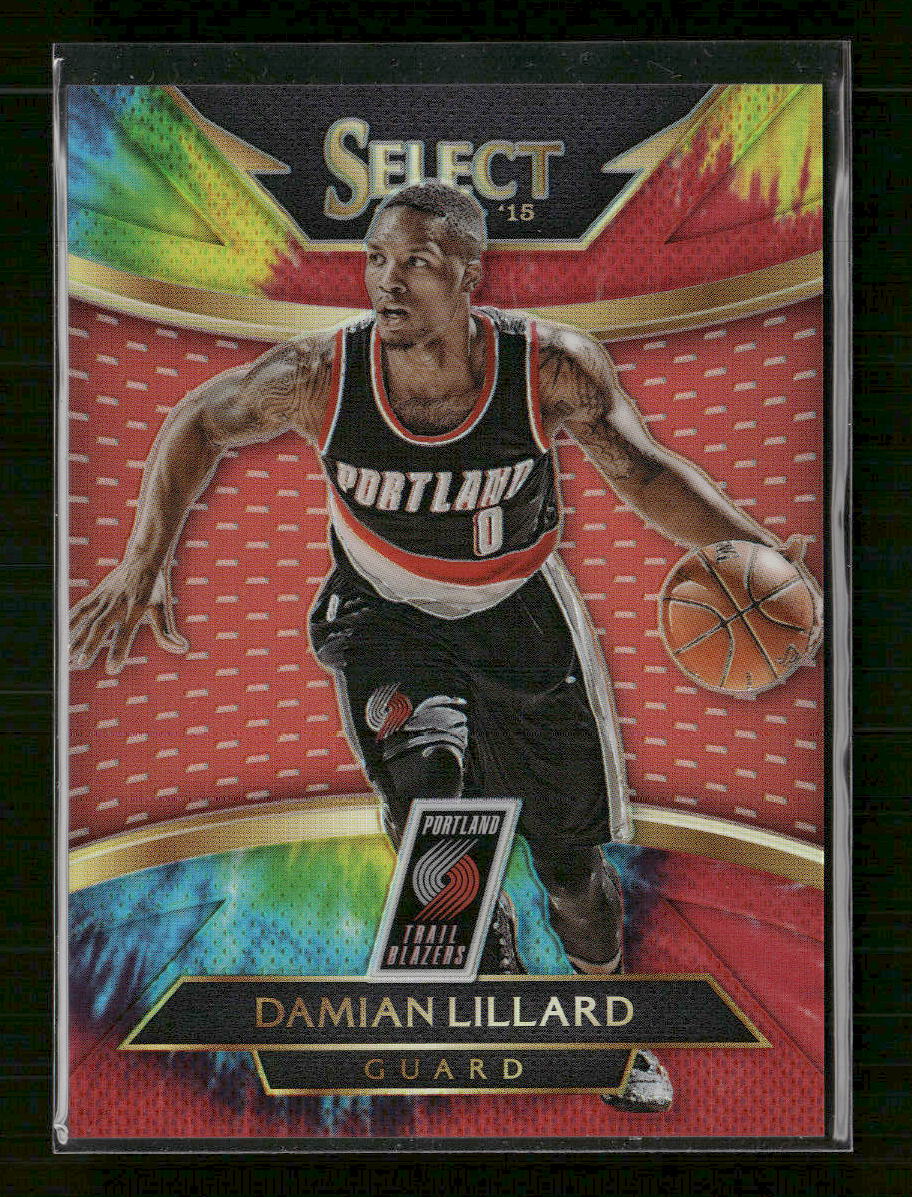 2014-15 Panini Select Prizms Tie Dye Damian Lillard #/25 #271