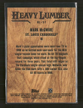 2025 Topps Update Heavy Lumber Mark McGwire #HL-57