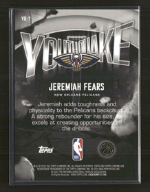 2025-26 Topps Chrome Destiny Blue Refractor Jeremiah Fears #/150 #D-7