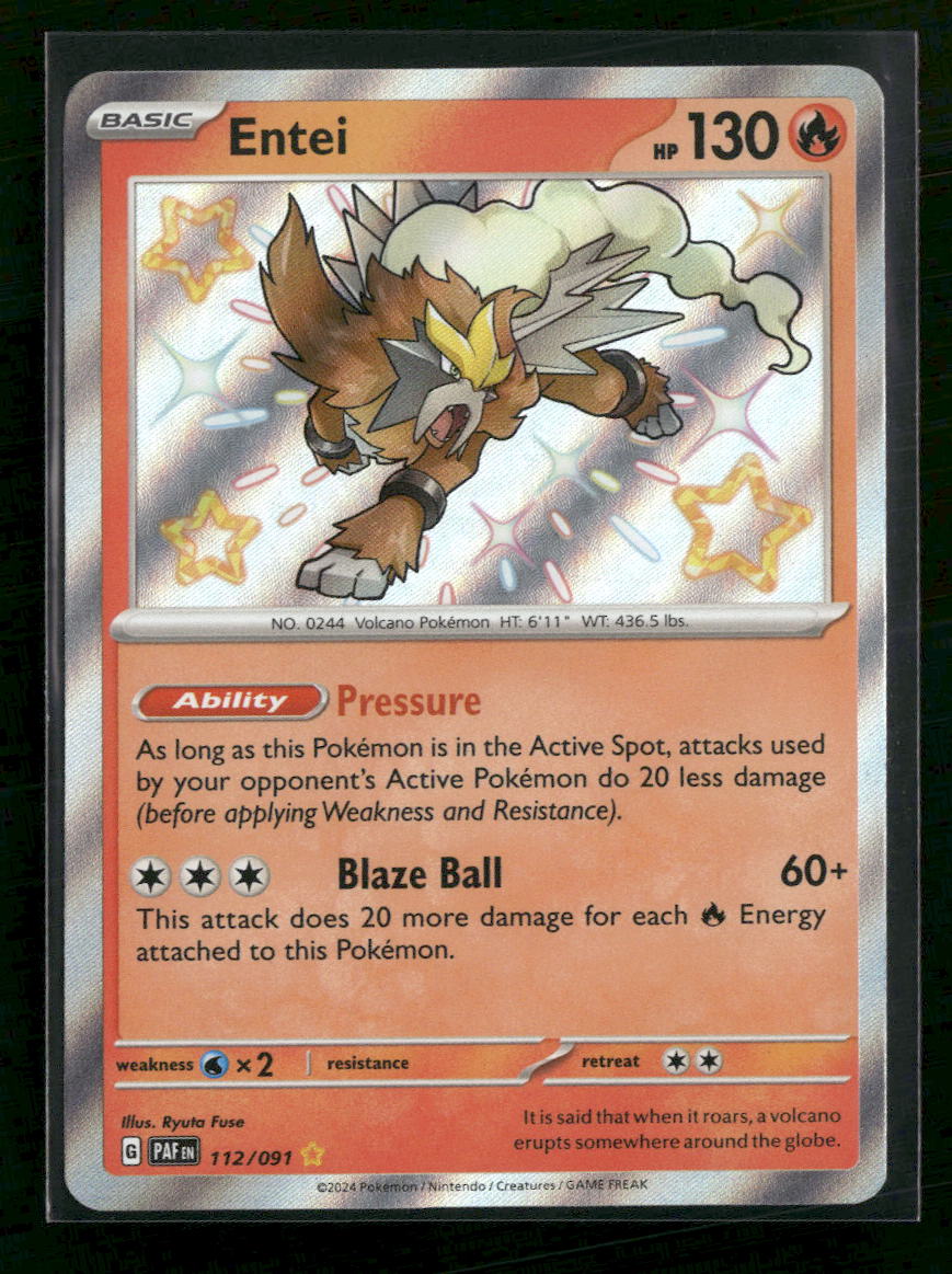 SV: Paldean Fates Entei #112/091