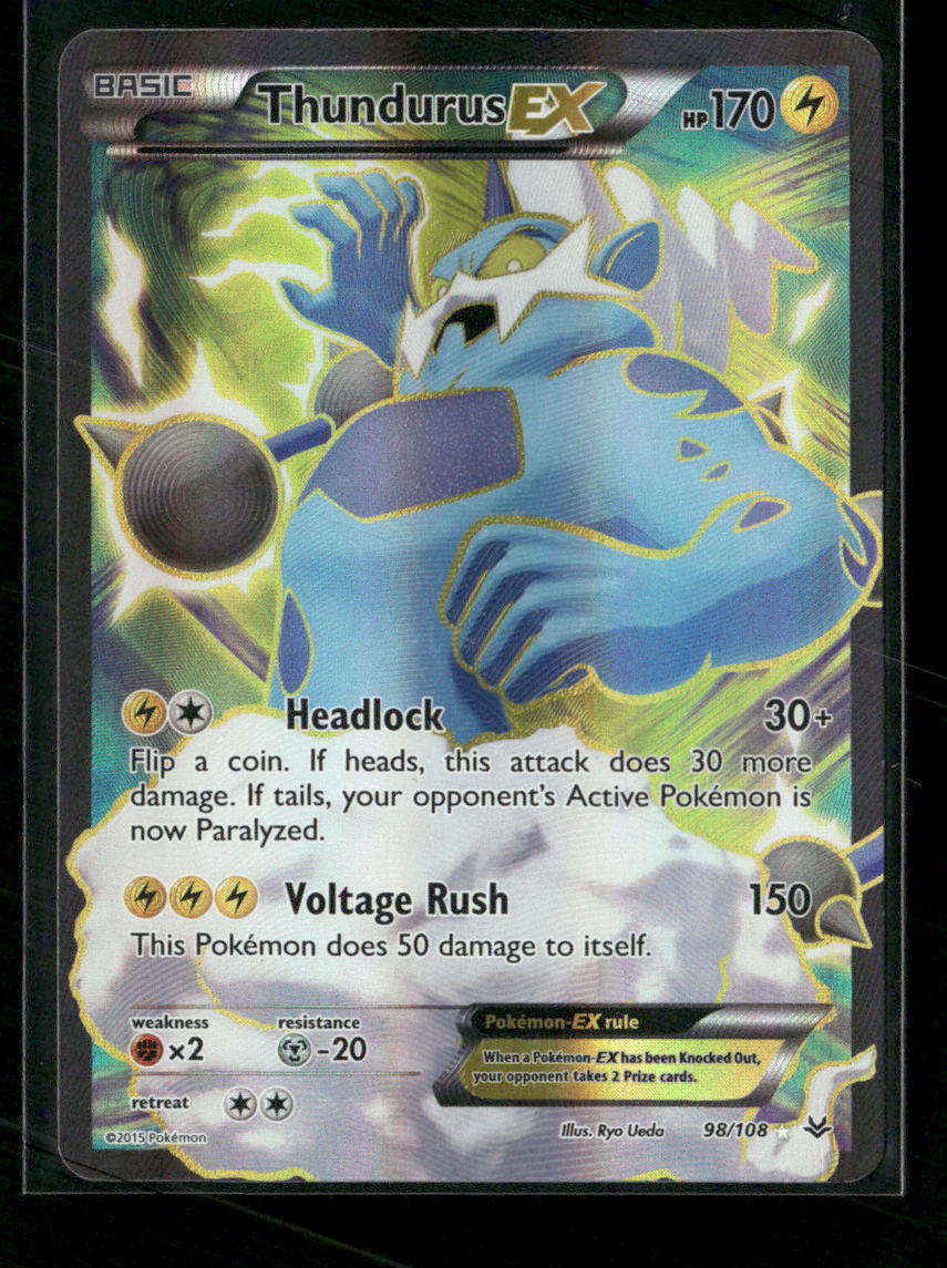 XY - Roaring Skies Thundurus EX (98 Full Art) #98/108