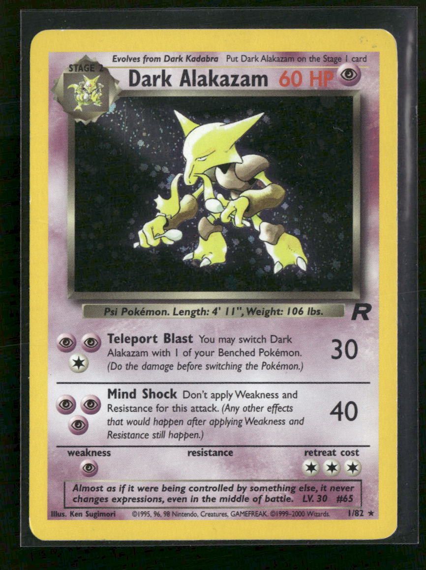 Team Rocket Dark Alakazam (1) #01/82 Damaged