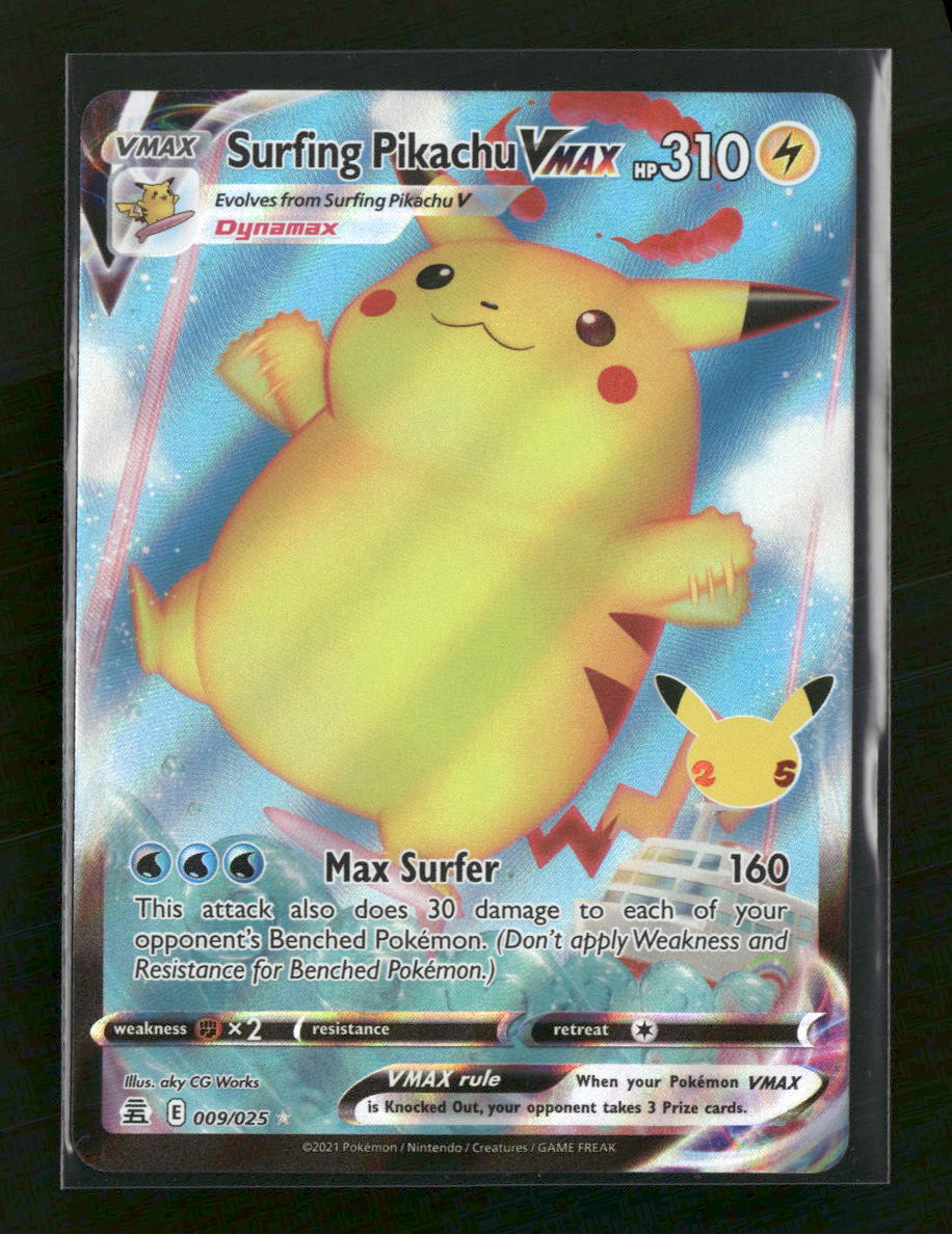 Celebrations Surfing Pikachu VMAX #009/025