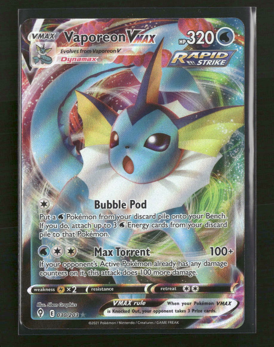 SWSH07: Evolving Skies Vaporeon VMAX #030/203